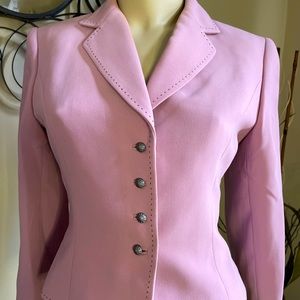 Tahari Size 4 Petite Creamy Mauve Jacket